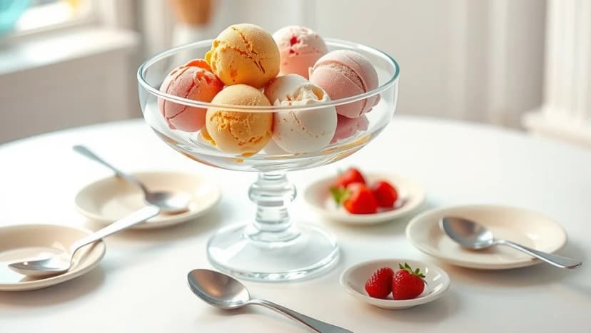 Glasskål på fot och dess historia